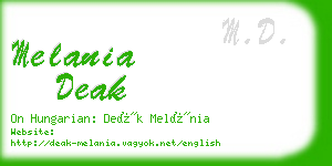 melania deak business card